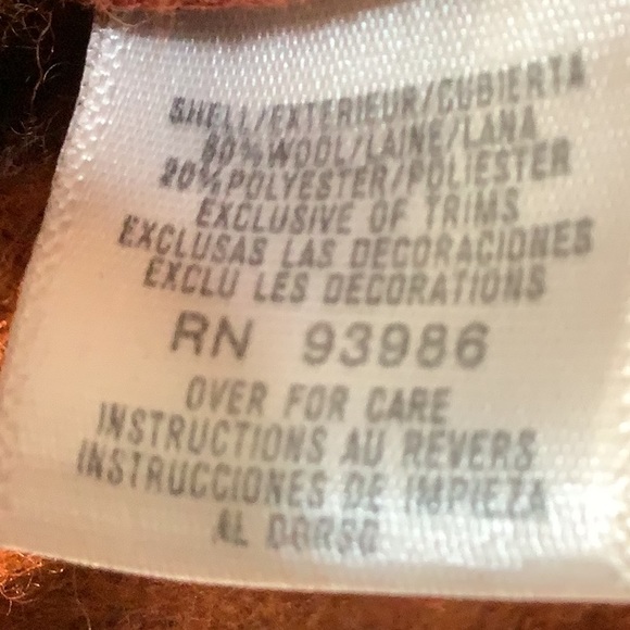 Casual Corner Vintage Orange Wool Blazer Jacket - Picture 8 of 8